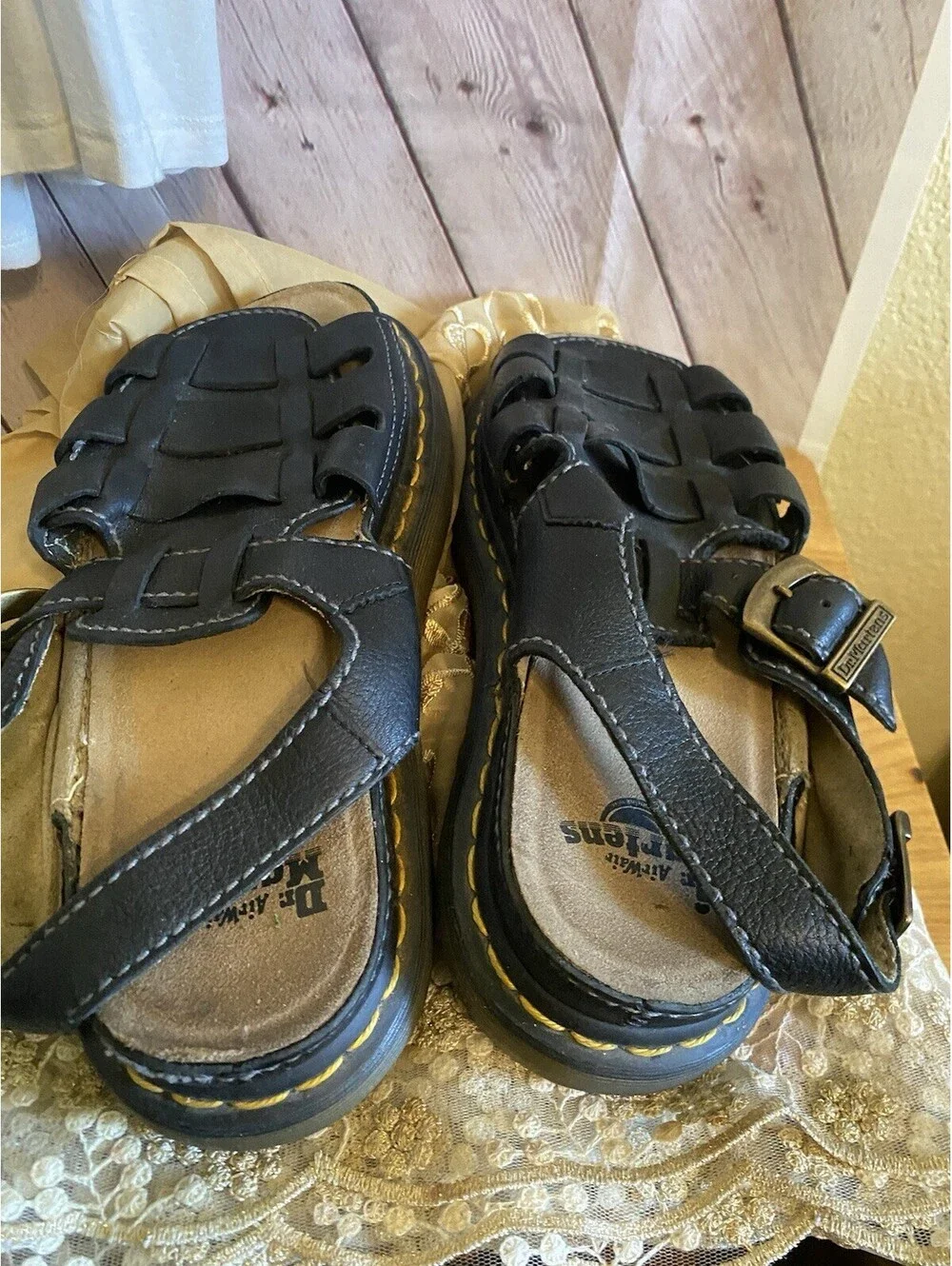 Sz 8 - Dr. Martens 8092 Fisherman's Brown Chunky Sandal US Size 11 Y2K